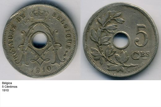 Belgica - Centimo 5 - 1910 - G6 A2 H12 L1C2