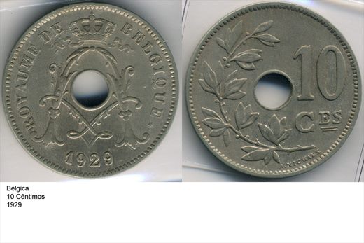 Belgica - Centimo 10 - 1929 - G6 A2 H11 L6C5