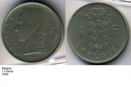 Belgica - Franco 1 - 1952 - G6 A2 H11 L7C1