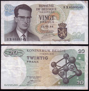 Belgica - Franco 20 - 1964-06-15 - Serie 3X
