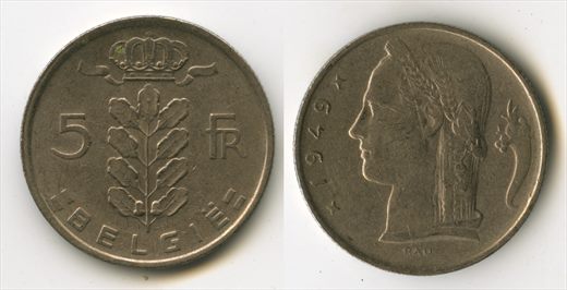 Belgica - Franco 5 - 1949