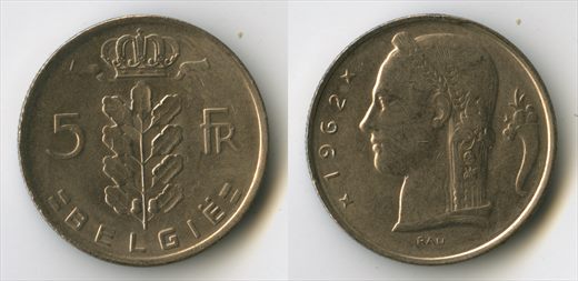 Belgica - Franco 5 - 1962