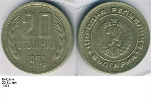 Bulgaria - Stotinka 20 - 1974 - G6 A2 H12 L2C1