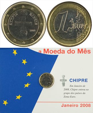 Chipre - Euro 1 - 2008 (Moeda do Mes Janeiro 2008)