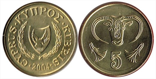 Chipre - Cent 5 - 2004