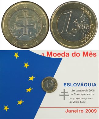 Eslovaquia - Euro 1 - 2009 (Moeda do Mes Janeiro 2009)