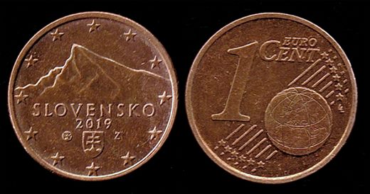 Eslovaquia - Euro Cent 1 - 2019