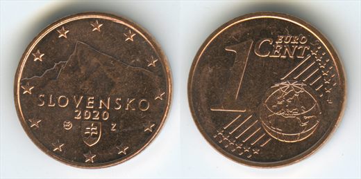 Eslovaquia - Euro Cent 1 - 2020