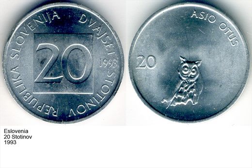 Eslovenia - Stotinov 20 - 1993 - G6 A3 H01 L2C5