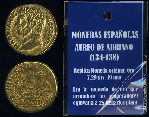 Espanha - Replica Aureo de Adriano (134-138)