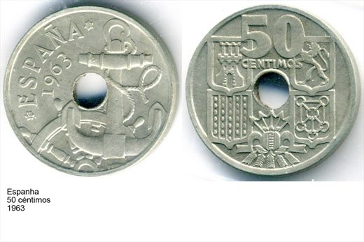 Espanha - Centimo 50 - 1963 - G6 A2 H02 L3C1