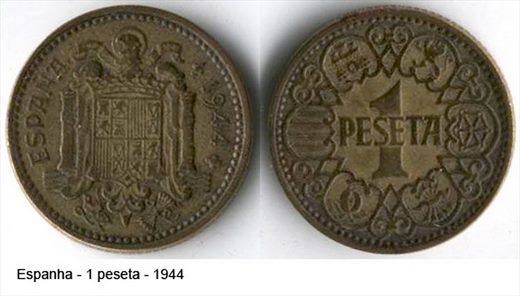 Espanha - Peseta 1 - 1944