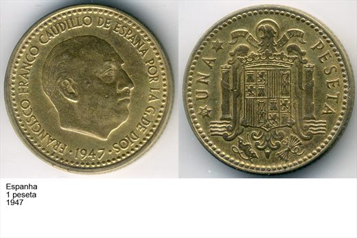 Espanha - Peseta 1 - 1947 - G6 A2 H02 L4C2