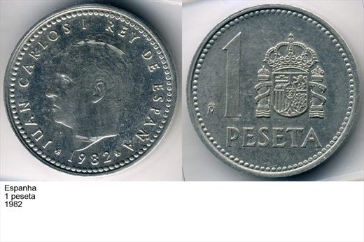 Espanha - Peseta 1 - 1982 - G6 A2 H02 L5C2