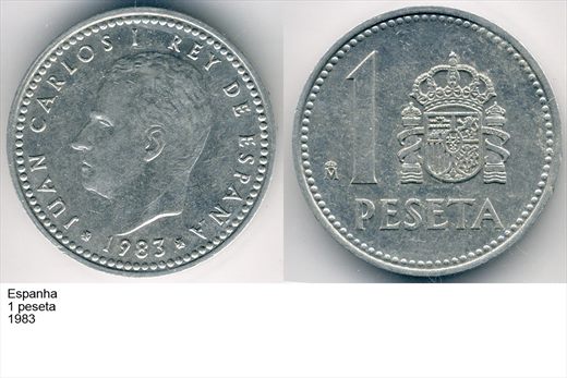 Espanha - Peseta 1 - 1983 - G6 A2 H02 L5C3