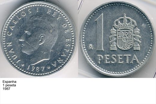 Espanha - Peseta 1 - 1987 - G6 A2 H02 L6C2