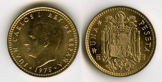 Espanha - Peseta 1 - 1975
