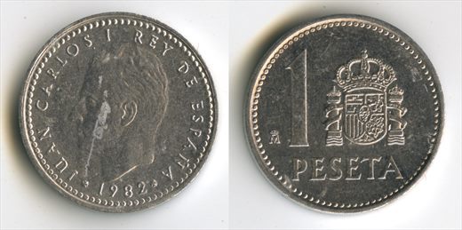 Espanha - Peseta 1 - 1982