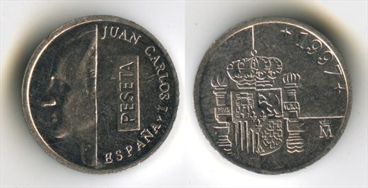 Espanha - Peseta 1 - 1997