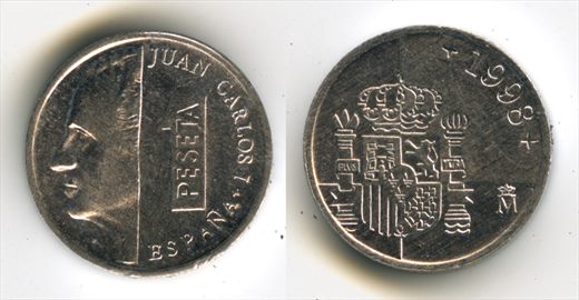 Espanha - Peseta 1 - 1998