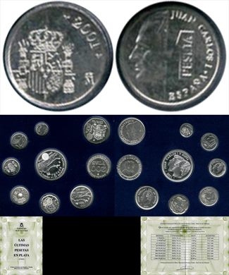 Espanha - Peseta 1 - 2001 (Prata)