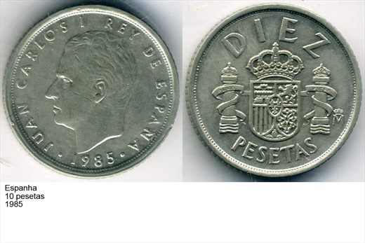 Espanha - Peseta 10 - 1985 - G6 A2 H02 L3C5