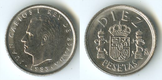 Espanha - Peseta 10 - 1983 1