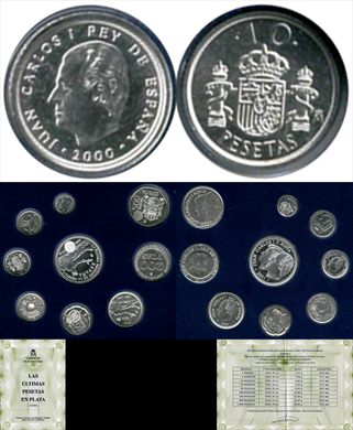 Espanha - Peseta 10 - 2000 (Prata)