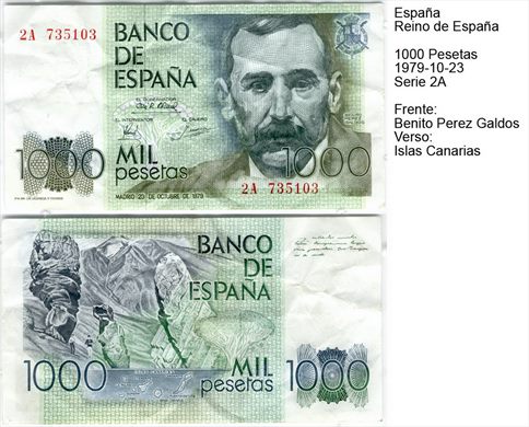 Espanha - Peseta 1000 - 1979-10-23 - Serie 2A