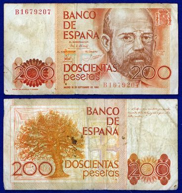 Espanha - Peseta 200 - 1980-09-16 serie B