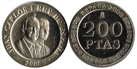 Espanha - Peseta 200 - 2000