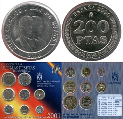 Espanha - Peseta 200 - 2000 (nao circulada)
