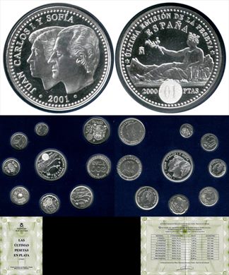 Espanha - Peseta 2000 - 2001 (Prata)