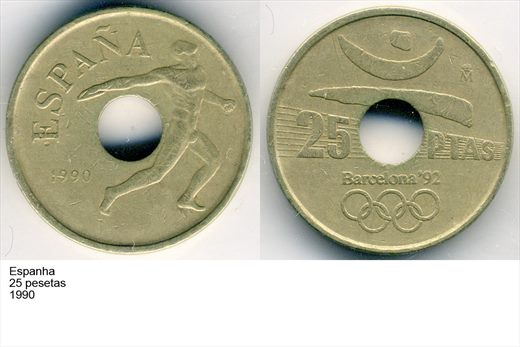 Espanha - Peseta 25 - 1990 - G6 A2 H03 L2C4