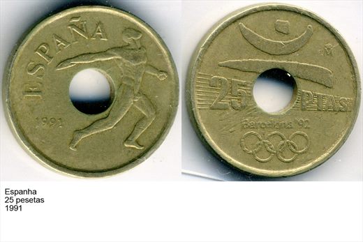 Espanha - Peseta 25 - 1991 - G6 A2 H03 L2C6