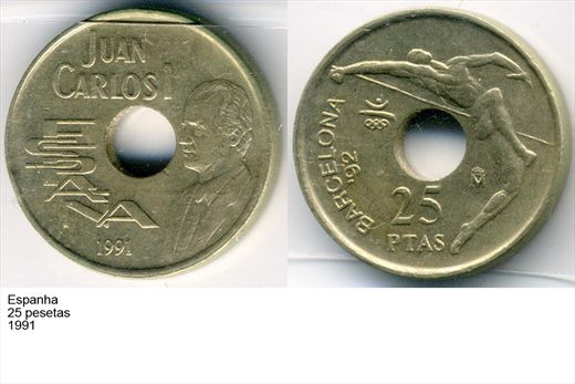 Espanha - Peseta 25 - 1991 - G6 A2 H03 L3C1