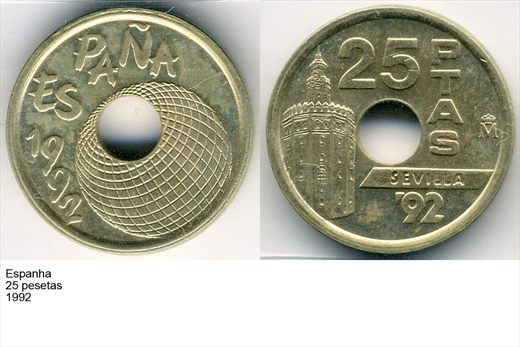 Espanha - Peseta 25 - 1992 - G6 A2 H03 L3C3