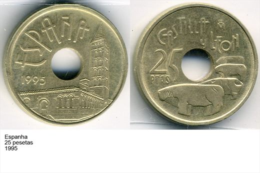 Espanha - Peseta 25 - 1995 - G6 A2 H03 L3C6