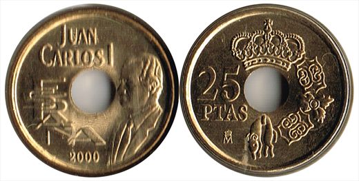 Espanha - Peseta 25 - 2000