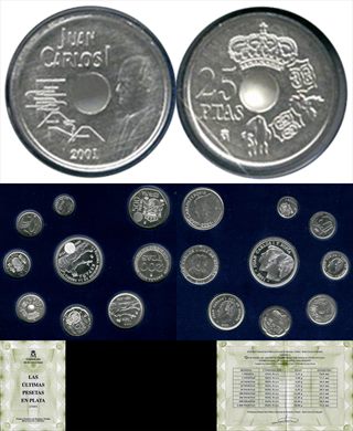 Espanha - Peseta 25 - 2001 (Prata)