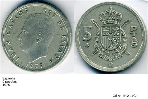 Espanha - Peseta 5 - 1975 - G5 A1 H12