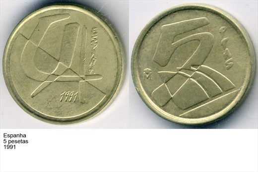 Espanha - Peseta 5 - 1991 - G6 A2 H03