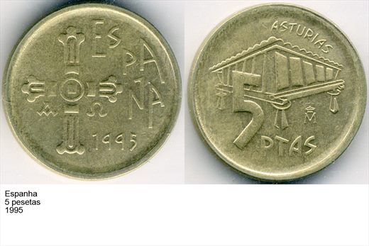 Espanha - Peseta 5 - 1995 - G6 A2 H03 L1C5