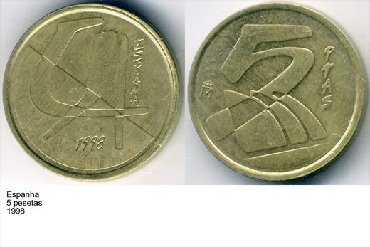 Espanha - Peseta 5 - 1998 - G6 A2 H03 L2C2