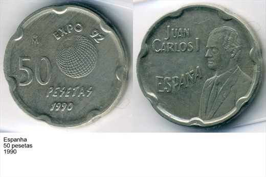 Espanha - Peseta 50 - 1990 - G6 A2 H02 L2C1