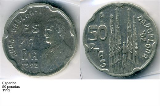 Espanha - Peseta 50 - 1992 - G6 A2 H02 L2C2