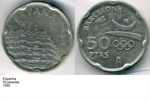 Espanha - Peseta 50 - 1992 - G6 A2 H02 L2C3