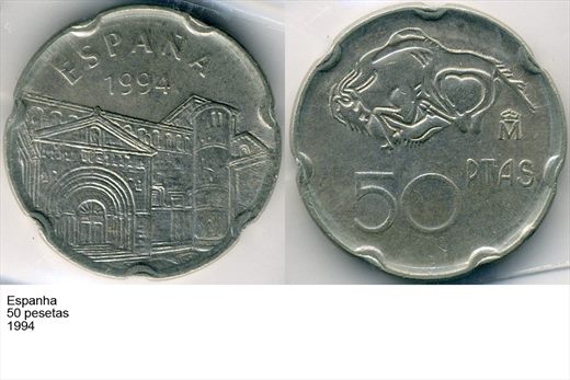 Espanha - Peseta 50 - 1994 - G6 A2 H02 L2C4