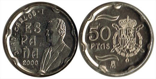 Espanha - Peseta 50 - 2000