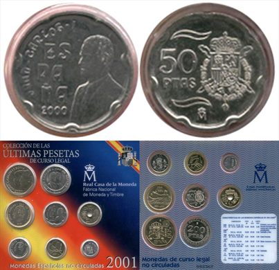 Espanha - Peseta 50 - 2000 (nao circulada)